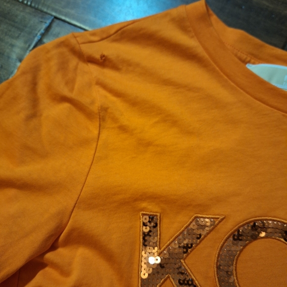 Michael Kors Vibrant Orange Short Sleeve Tee - Picture 5 of 5
